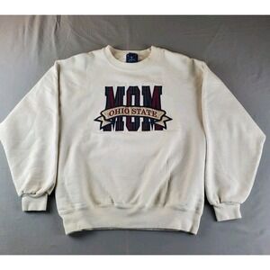 Ohio State Mom Crewneck Sweatshirt Small Off White Sweater Logo Orsman